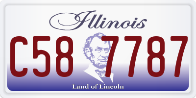 IL license plate C587787