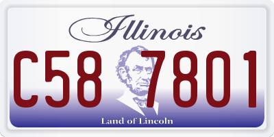 IL license plate C587801