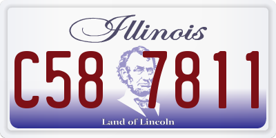 IL license plate C587811