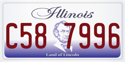 IL license plate C587996