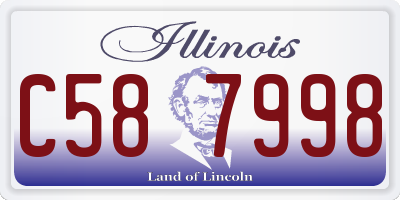 IL license plate C587998