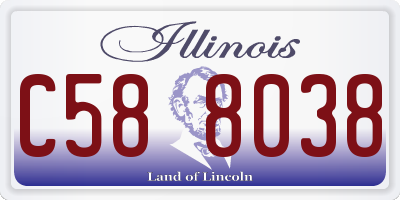 IL license plate C588038
