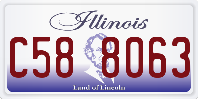 IL license plate C588063