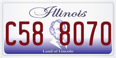 IL license plate C588070