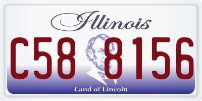 IL license plate C588156