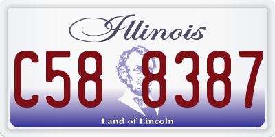 IL license plate C588387