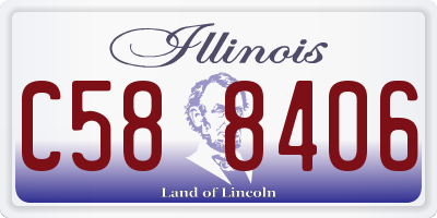 IL license plate C588406