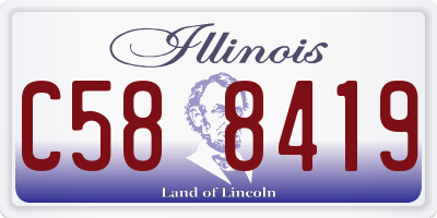 IL license plate C588419