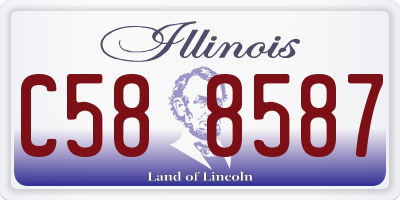 IL license plate C588587