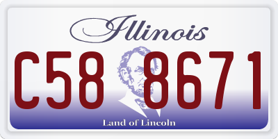 IL license plate C588671