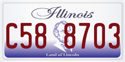 IL license plate C588703