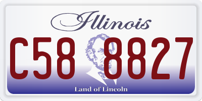IL license plate C588827