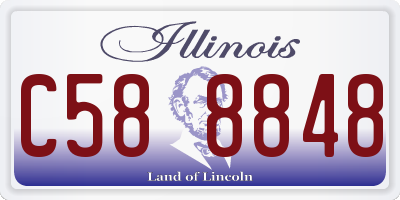 IL license plate C588848