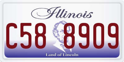 IL license plate C588909