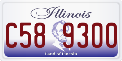 IL license plate C589300