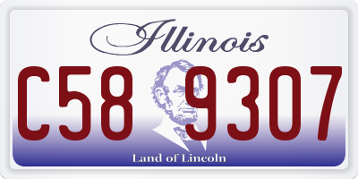 IL license plate C589307
