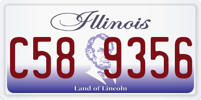 IL license plate C589356