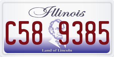 IL license plate C589385