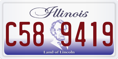 IL license plate C589419