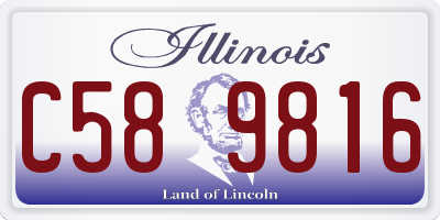 IL license plate C589816