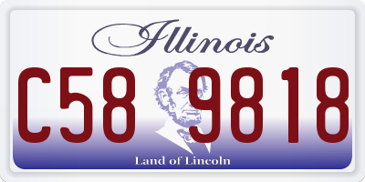 IL license plate C589818