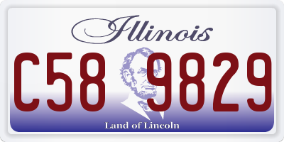 IL license plate C589829