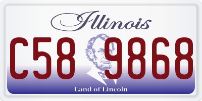 IL license plate C589868