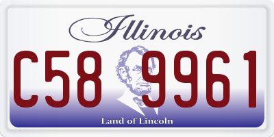 IL license plate C589961