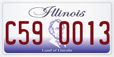 IL license plate C590013