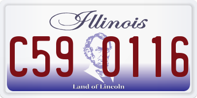 IL license plate C590116