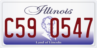 IL license plate C590547
