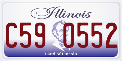 IL license plate C590552