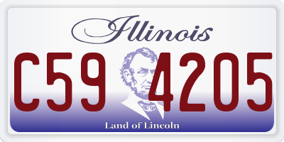 IL license plate C594205