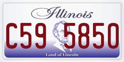 IL license plate C595850