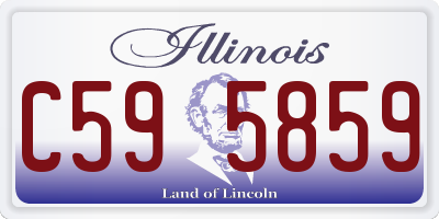 IL license plate C595859