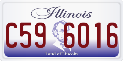 IL license plate C596016