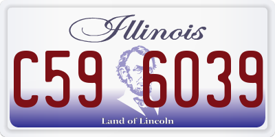 IL license plate C596039