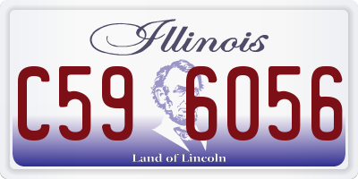 IL license plate C596056