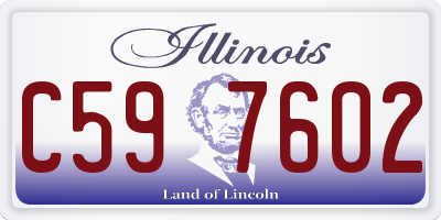 IL license plate C597602