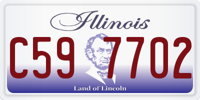 IL license plate C597702