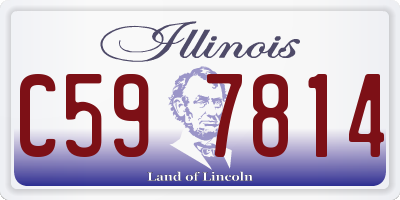 IL license plate C597814