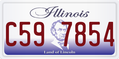 IL license plate C597854