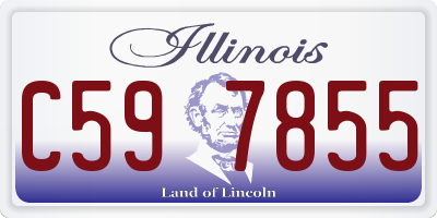 IL license plate C597855