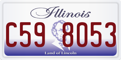 IL license plate C598053