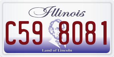 IL license plate C598081