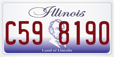 IL license plate C598190