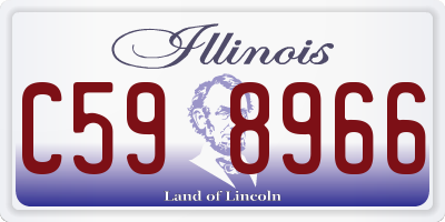 IL license plate C598966