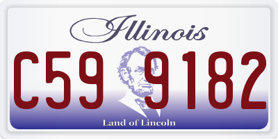 IL license plate C599182