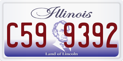 IL license plate C599392