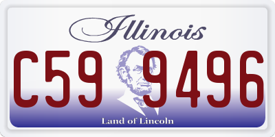 IL license plate C599496
